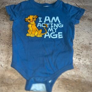 Lion King Simba Onesie 12 months Baby Bodysuit I Am Acting My Age Disney Parks